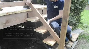 comment installer une rampe d'escalier en bois extérieur ?