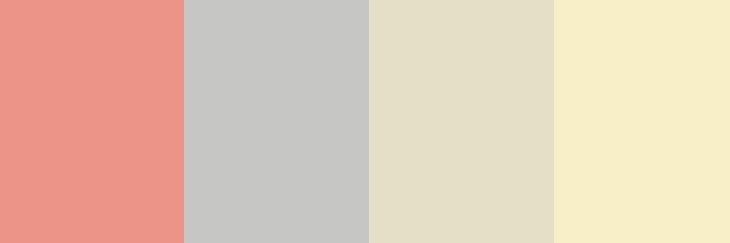 De gauche à droite : Fresh Salmon (Coral), Grey Epoxy Background (Lukscolor ), Country Beige (Coral) et Gum Candy (Suvinil).  |  Image : Votre maison