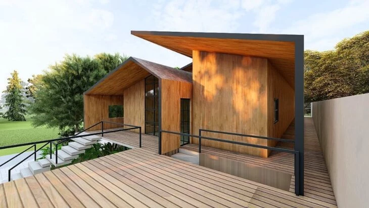maison en bois moderne